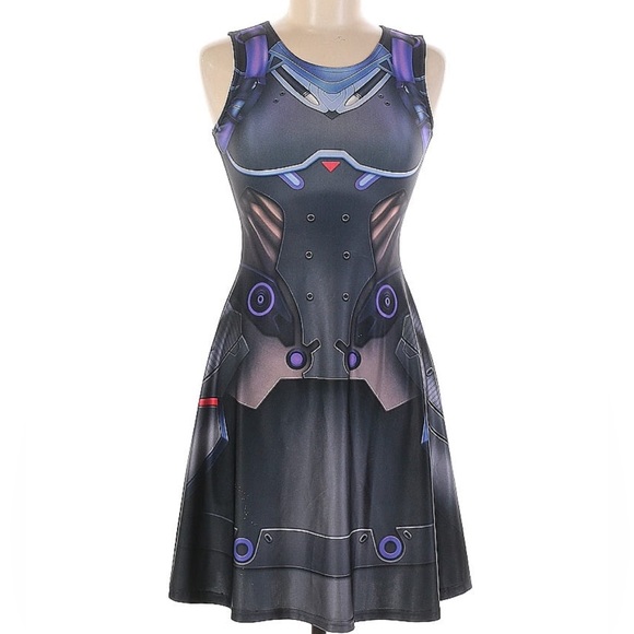 🎯Rare Overwatch x Wild Bangarang Moira Skater Dress Moira Size Medium - Picture 2 of 16